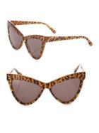 Stella Mccartney 55mm Leopard-print Cat's-eye Sunglasses