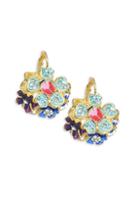 Kenneth Jay Lane Ladybug And Floral Drop Earrings