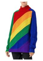 Burberry Rainbow Wool & Cashmere Turtleneck Sweater