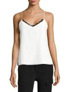 L'agence Lia Lace-trimmed Silk Camisole
