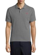 Ami Heathered Heart Embroidered Polo