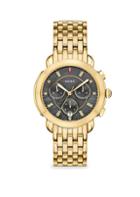 Michele Watches Sidney 18k Gold Diamond Dial Bracelet Watch