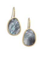 Marco Bicego Diamond Lunaria Drop Earrings With Black Mother-of-pearl