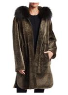 The Fur Salon Shearling Lamb & Fox Fur Coat