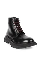 Alexander Mcqueen Patent Leather Combat Boots