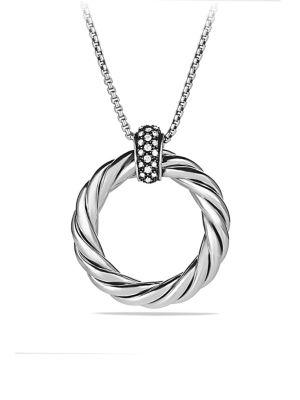 David Yurman Cable Classics Large Pendant Necklace With Diamonds