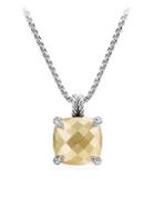 David Yurman Chatelaine Sterling Silver, 18k Yellow Gold & Diamond Pendant Necklace