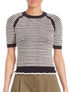 3.1 Phillip Lim Striped Short Sleeve Sweater