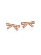 Hueb Origami Diamond & 18k Rose Gold Stud Earrings