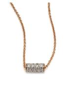 Ginette Ny Diamond & 18k Rose Gold Mini Straw Necklace