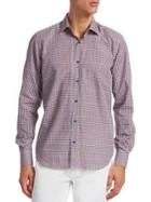 Saks Fifth Avenue Collection Bright Plaid Shirt