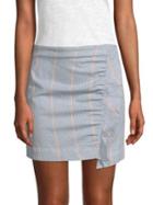 3x1 Jane Ruffled Striped Mini Skirt
