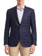 Saks Fifth Avenue Collection By Samuelsohn Windowpane Plaid Wool Sportcoat