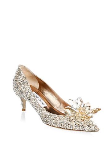 Jimmy Choo Allure 50 Crystal Suede Point Toe Pumps