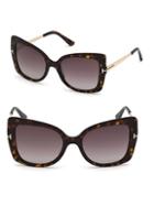 Tom Ford Eyewear Gianna 54mm Cat Eye Tortoise Sunglasses