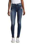 7 For All Mankind Floral Needle Point Skinny Jeans