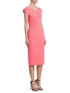 Zac Posen Bonded Crepe Sheath Cocktail Dress