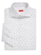 Isaia Regular-fit Kite-print Cotton Dress Shirt