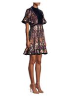 Rebecca Taylor Floral Silk Velvet Dress