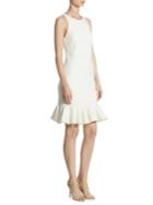 Halston Heritage Knit Fitted Knee-length Dress