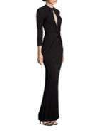 Abs Twist Front Jersey Gown