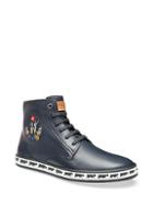 Bally Embroidered Leather High-top Sneakers