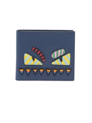 Fendi Stripe Monster Leather Wallet
