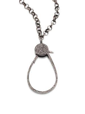 Nina Gilin Diamond Clasp Pendant Necklace