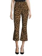 Frame Tailored Cheetah Cropped Pants