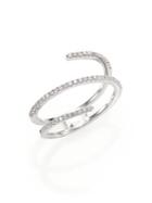 Meira T Diamond & 14k White Gold Spiral Ring