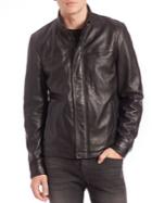 Saks Fifth Avenue Collection Modern Leather Jacket