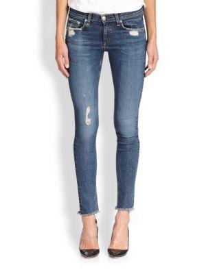 Rag & Bone/jean The Distressed Skinny Jeans