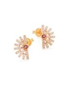 Astley Clarke Setting Sun Diamond & Pink Tourmaline Stud Earrings