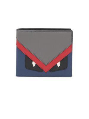 Fendi Monster Leather Bifold Wallet