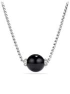 David Yurman Solari Diamond & Black Onyx Pendant Necklace