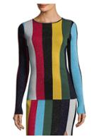 Diane Von Furstenberg Metallic Stripe Sweater