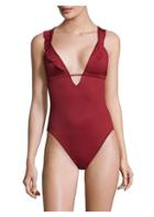 Eberjey One-piece Plunging Swimsuit