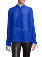 Saks Fifth Avenue Collection Tie-neck Blouse