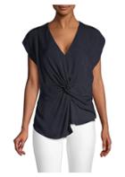 Joie Bosko Silk Knotted Front Top