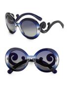 Prada Oversized Baroque Round Sunglasses