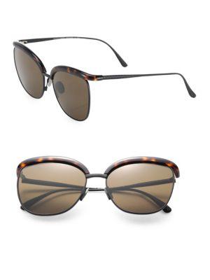 Bottega Veneta Conic Titanium 57mm Pantos Sunglasses