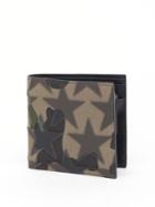 Valentino Garavani Camouflage Stars Calf Leather Billfold Wallet