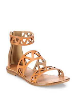 Soludos Geometric Laser-cut Leather Sandals