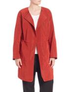 Lafayette 148 New York, Plus Size Solid Open Front Coat