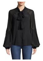 7 For All Mankind Bow Tie Blouse