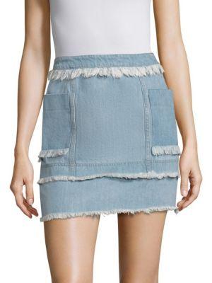 Nicholas N/nicholas Panelled Denim Mini Skirt