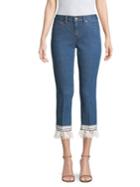 Tory Burch Connor Cropped Fringed Jeans