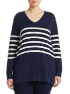 Marina Rinaldi, Plus Size Striped Wool Sweater