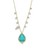 Meira T Diamond & Turquoise Doublet Pendant Necklace