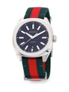 Gucci Stainless Steel & Nylon Web Watch